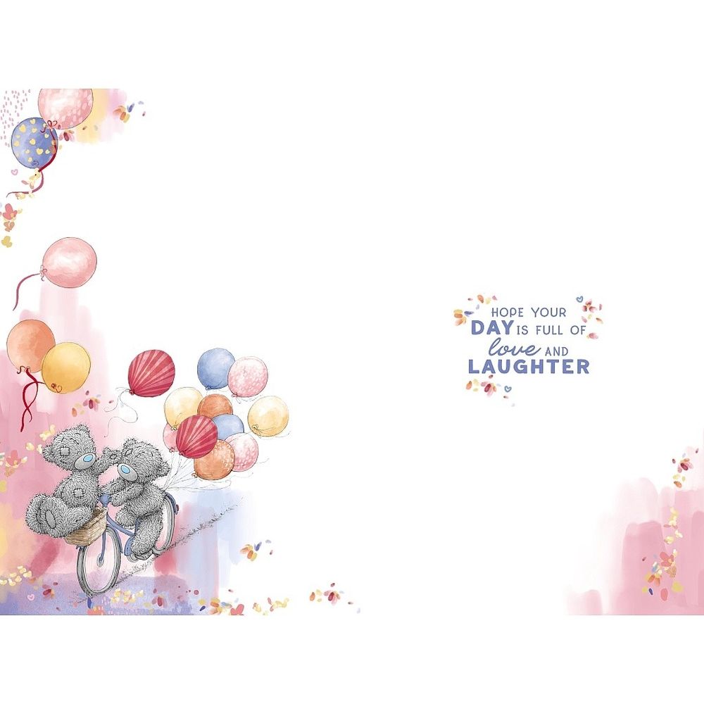 Carte Blanche - For A Fabulous Daughter Birthday Greeting Card - Bear On Bicycle