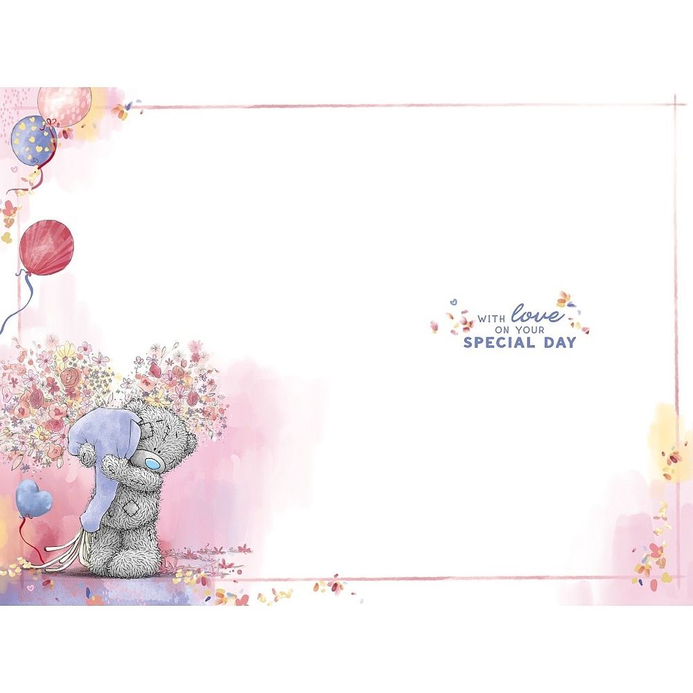Carte Blanche - For My Fabulous Mum Birthday Greeting Card - Bear With Flower Bouquet
