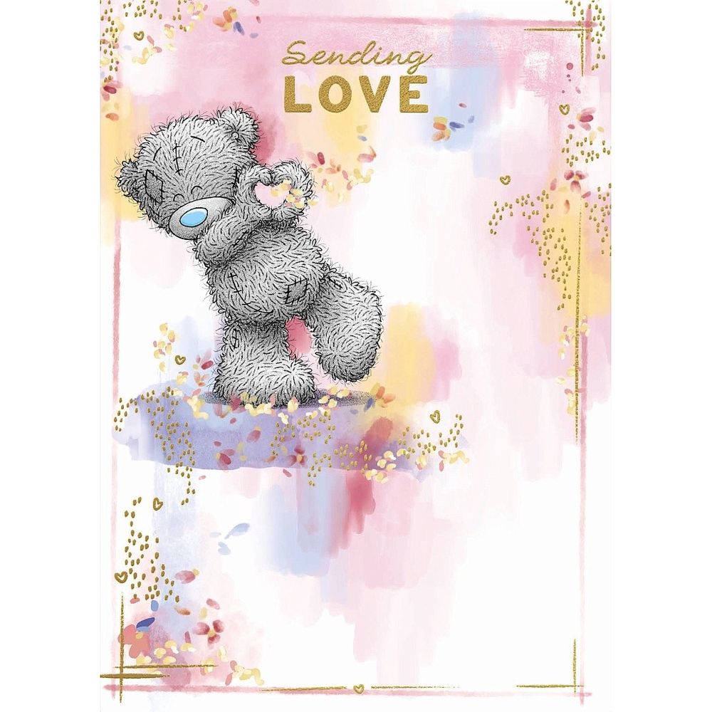 Carte Blanche - Sending Love Birthday Greeting Card - Bear Making Heart Shape