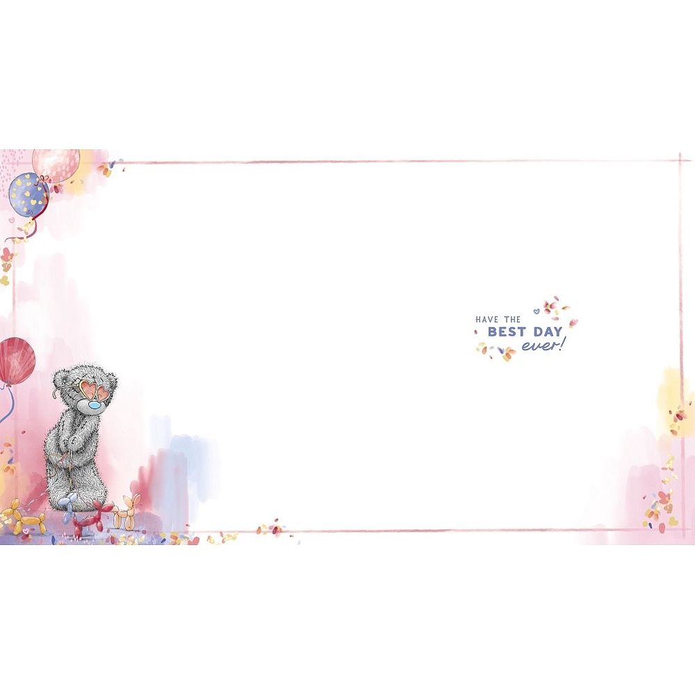 Carte Blanche - Hip-Hip Horray Birthday Greeting Card - Bear With Heart & Balloons