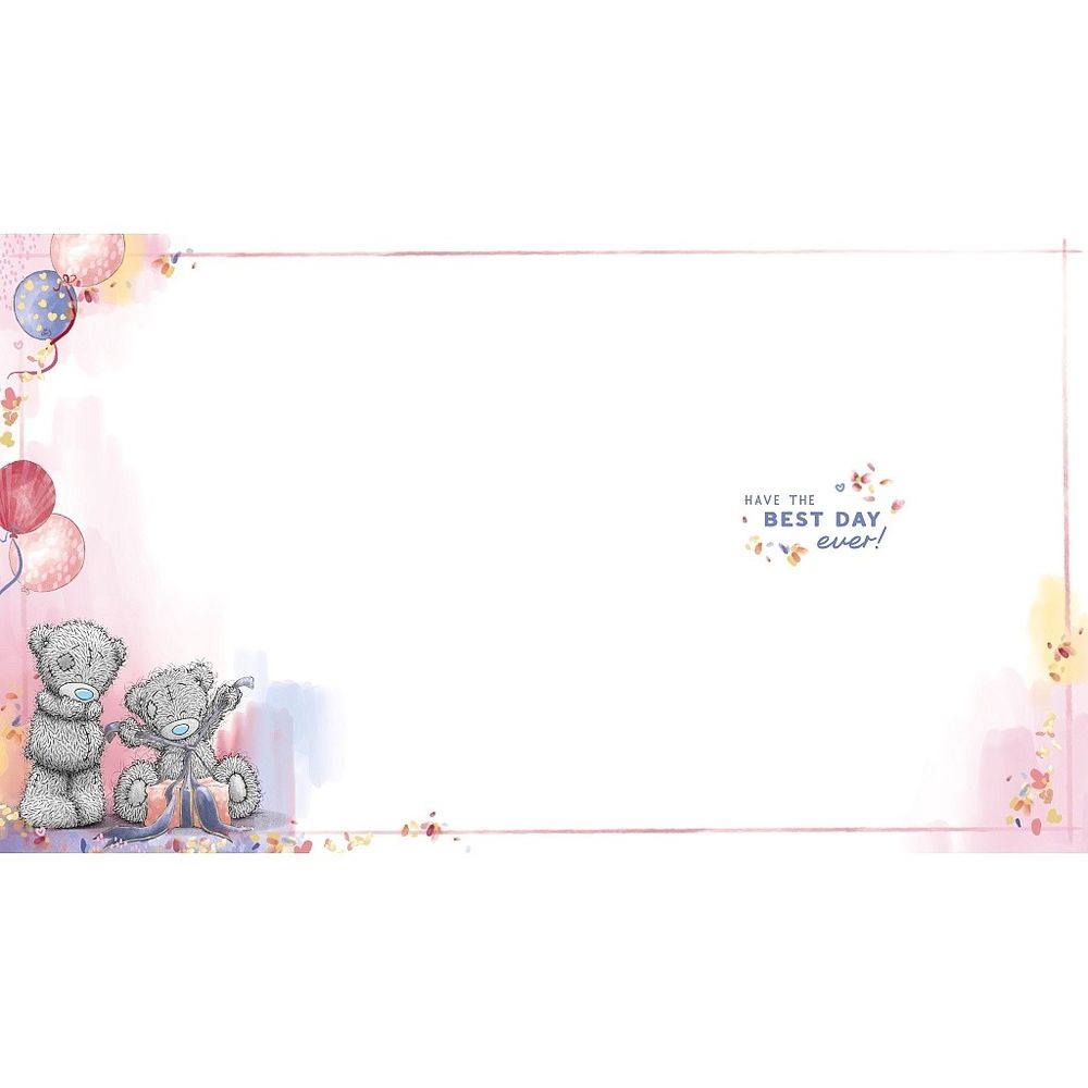 Carte Blanche - Happy Birthday Greeting Card - Bear Carrying Stacks Of Gifts
