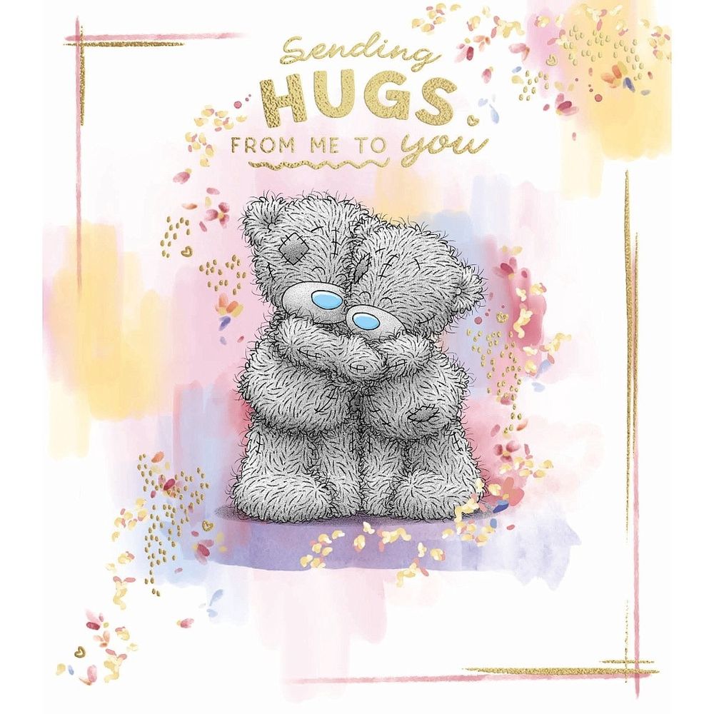 Carte Blanche - Sending Hugs From Me To You Greeting Card - Multicolor