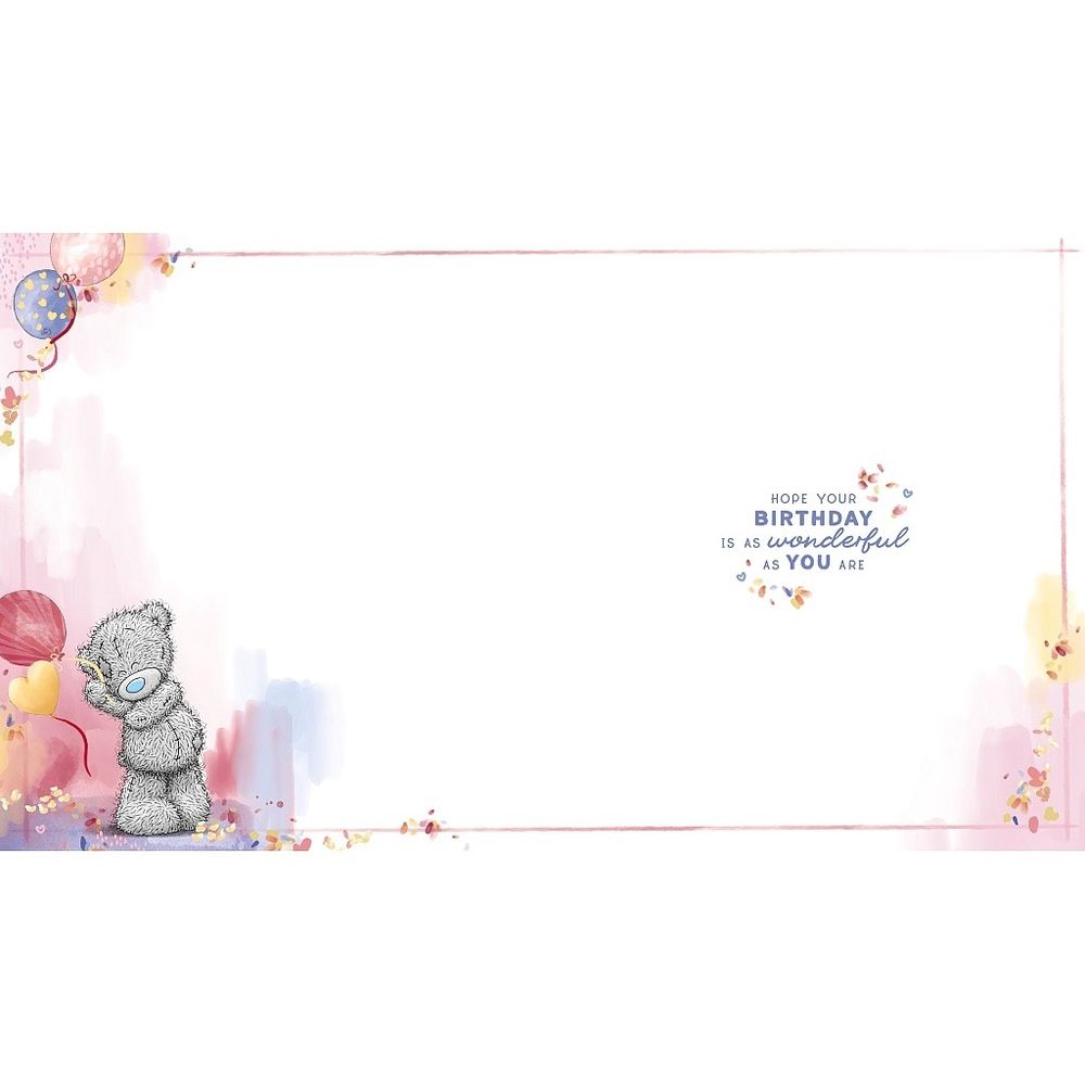 Carte Blanche - A Very Happy Birthday Greeting Card - Bear Holding Balloons