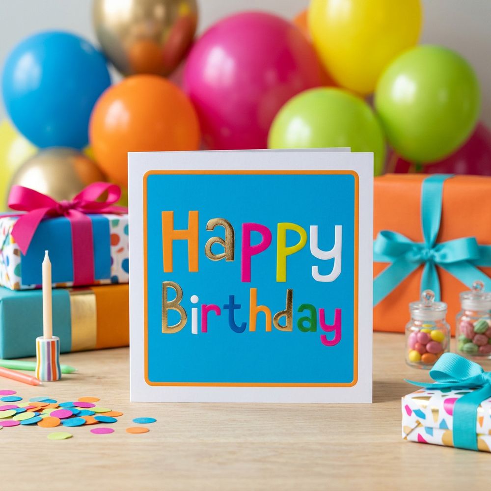 Tracks - Happy Birthday Blank Birthday Card
