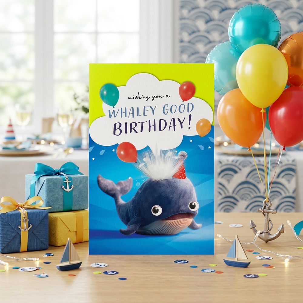 Tracks - Whaley Good Birthday Fluff & Gogglie Design Card