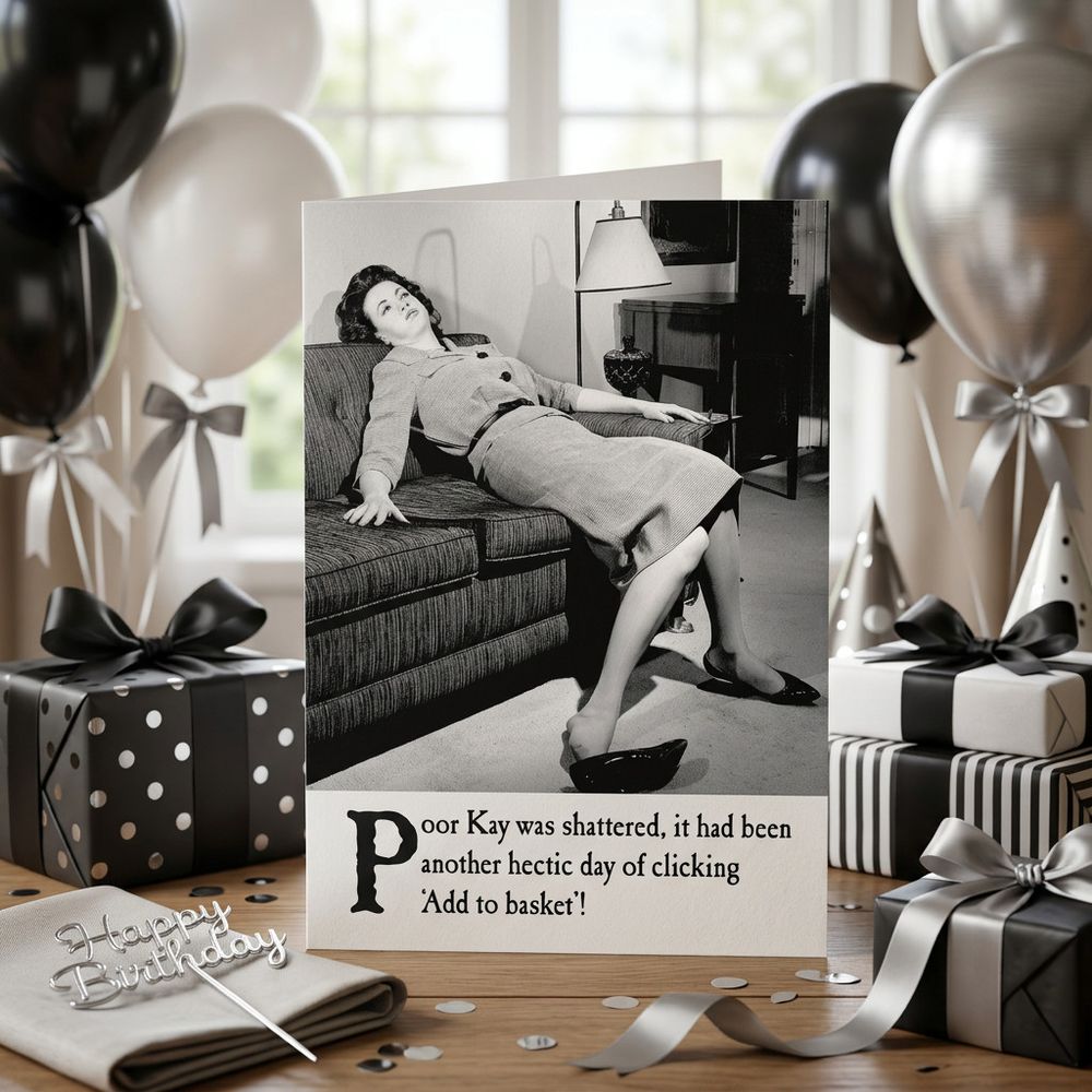 Emotional Rescue - Add To Basket! Birthday Card With Envelope