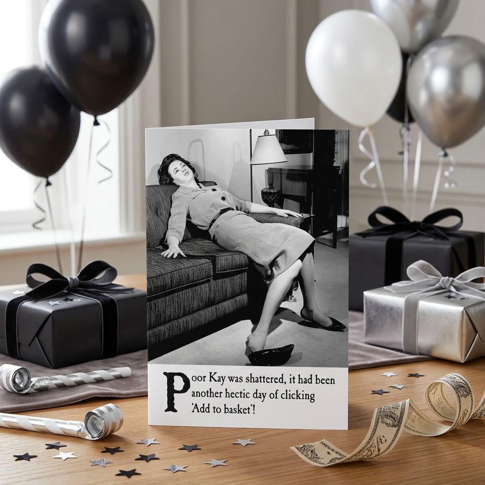 Emotional Rescue - Add To Basket! Birthday Card With Envelope