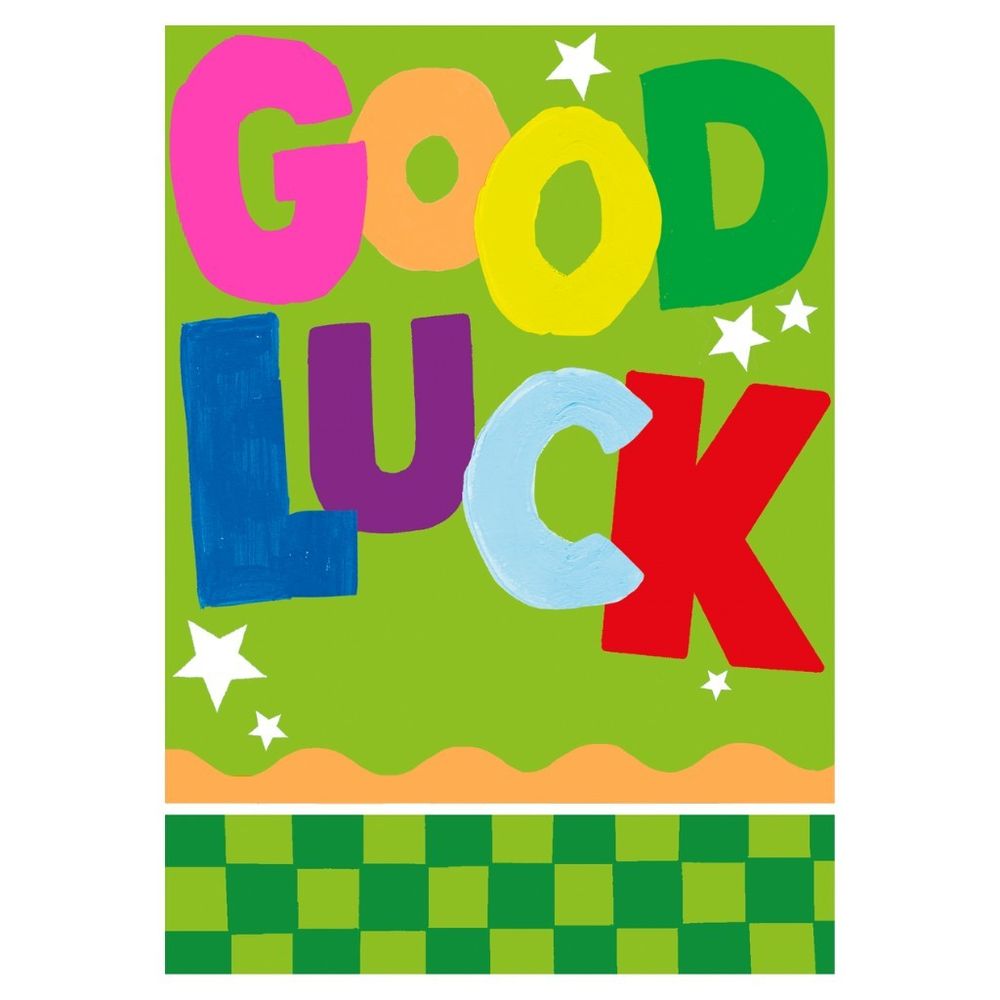 PaperSalad - Good Luck Blank Greeting Card - Multicolor