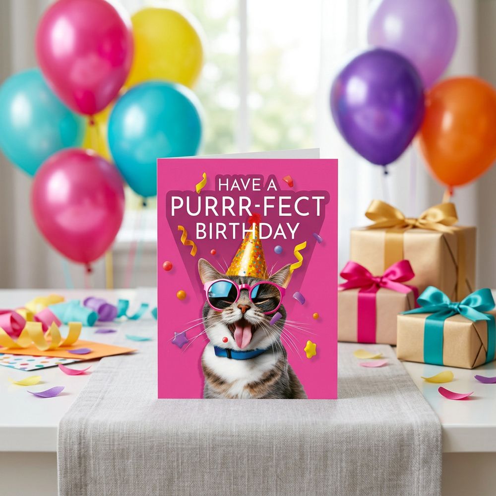 Emotional Rescue - Have A Purrrfect Birthday Card
