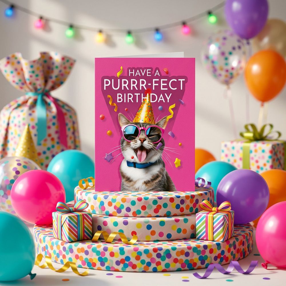 Emotional Rescue - Have A Purrrfect Birthday Card