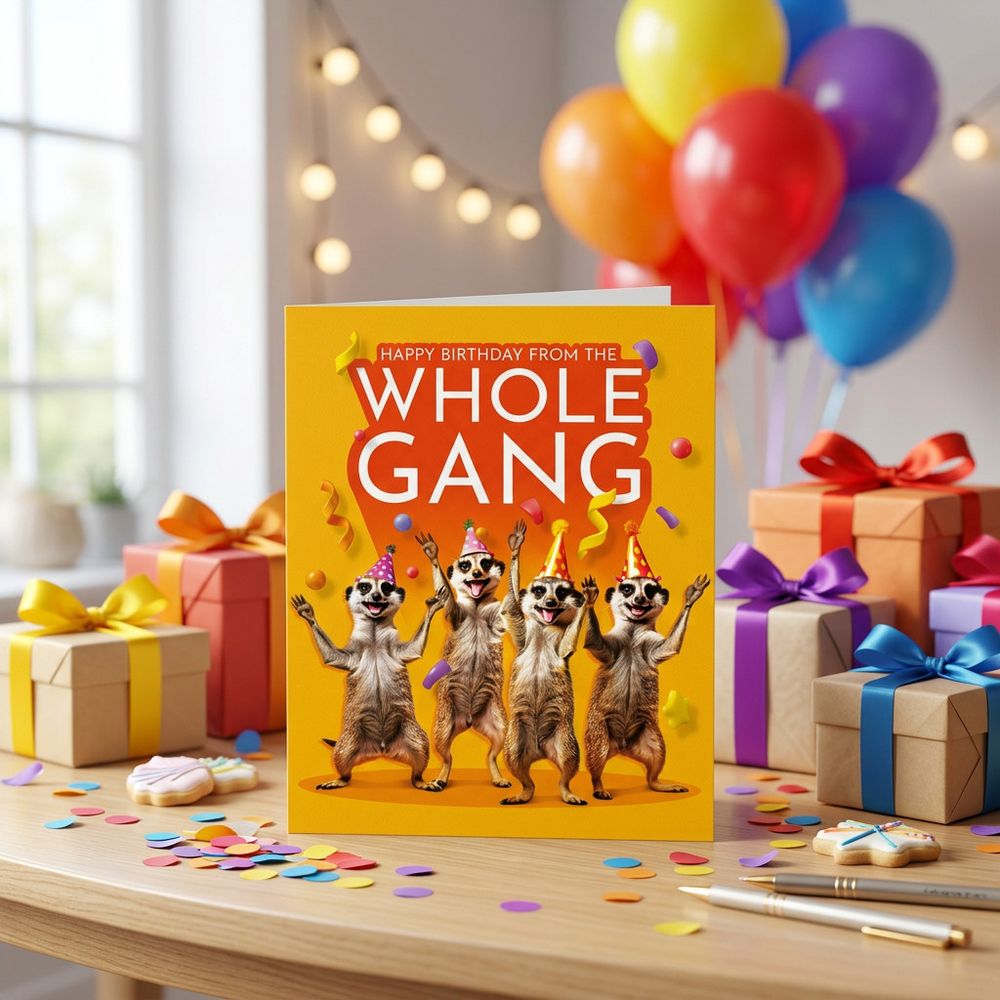 Emotional Rescue - Happy Birthday From The Whole Gang Card
