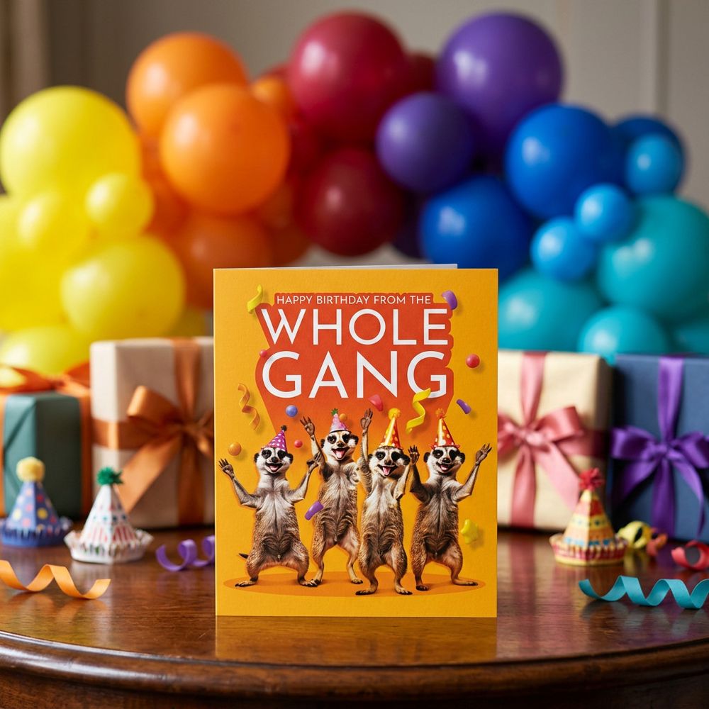 Emotional Rescue - Happy Birthday From The Whole Gang Card