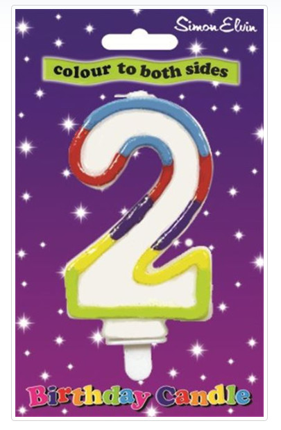 SimonElvin - Number 2 Birthday Candle