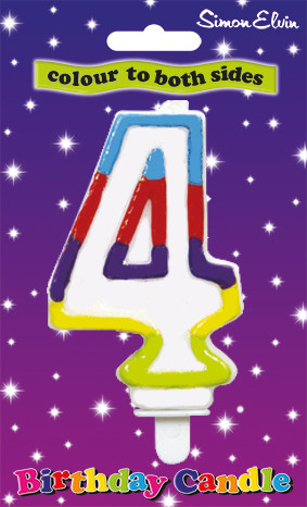 SimonElvin - Number 4 Birthday Candle