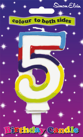 SimonElvin - Number 5 Birthday Candle