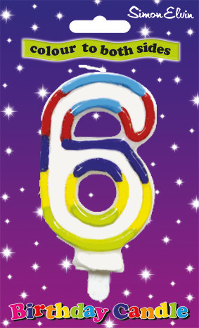 SimonElvin - Number 6 Birthday Candle