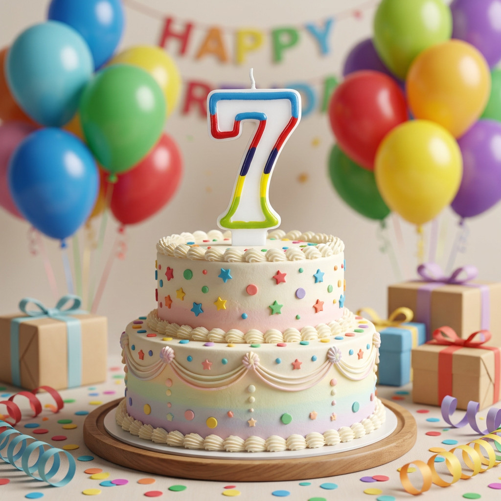 SimonElvin - Number 7 Birthday Candle