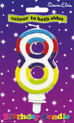 SimonElvin - Number 8 Birthday Candle