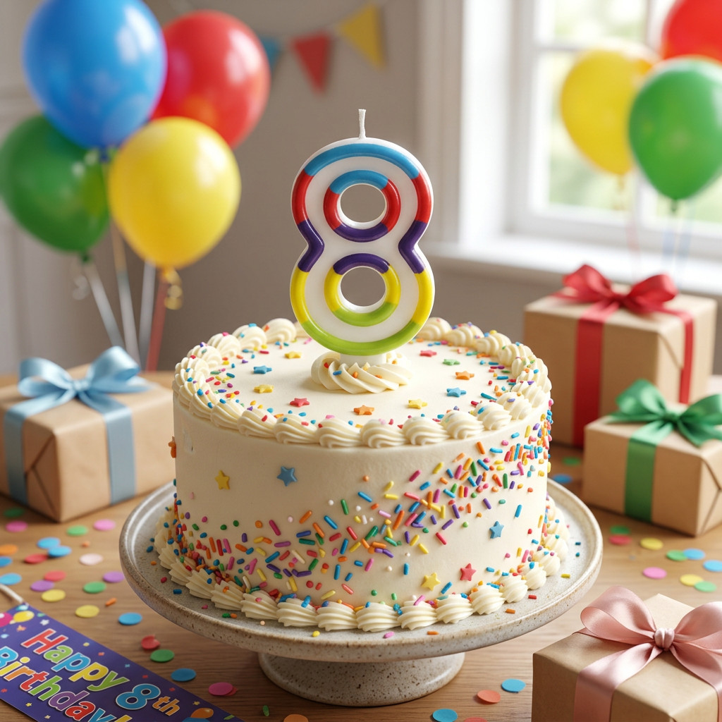 SimonElvin - Number 8 Birthday Candle