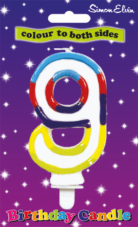 SimonElvin - Number 9 Birthday Candle