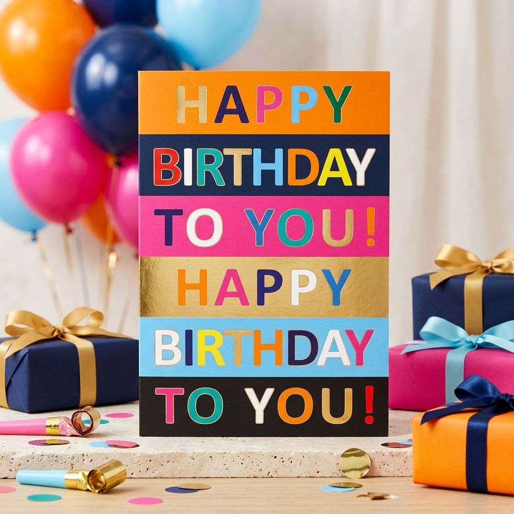 Tracks - Happy Birthday To You Card With Envelope