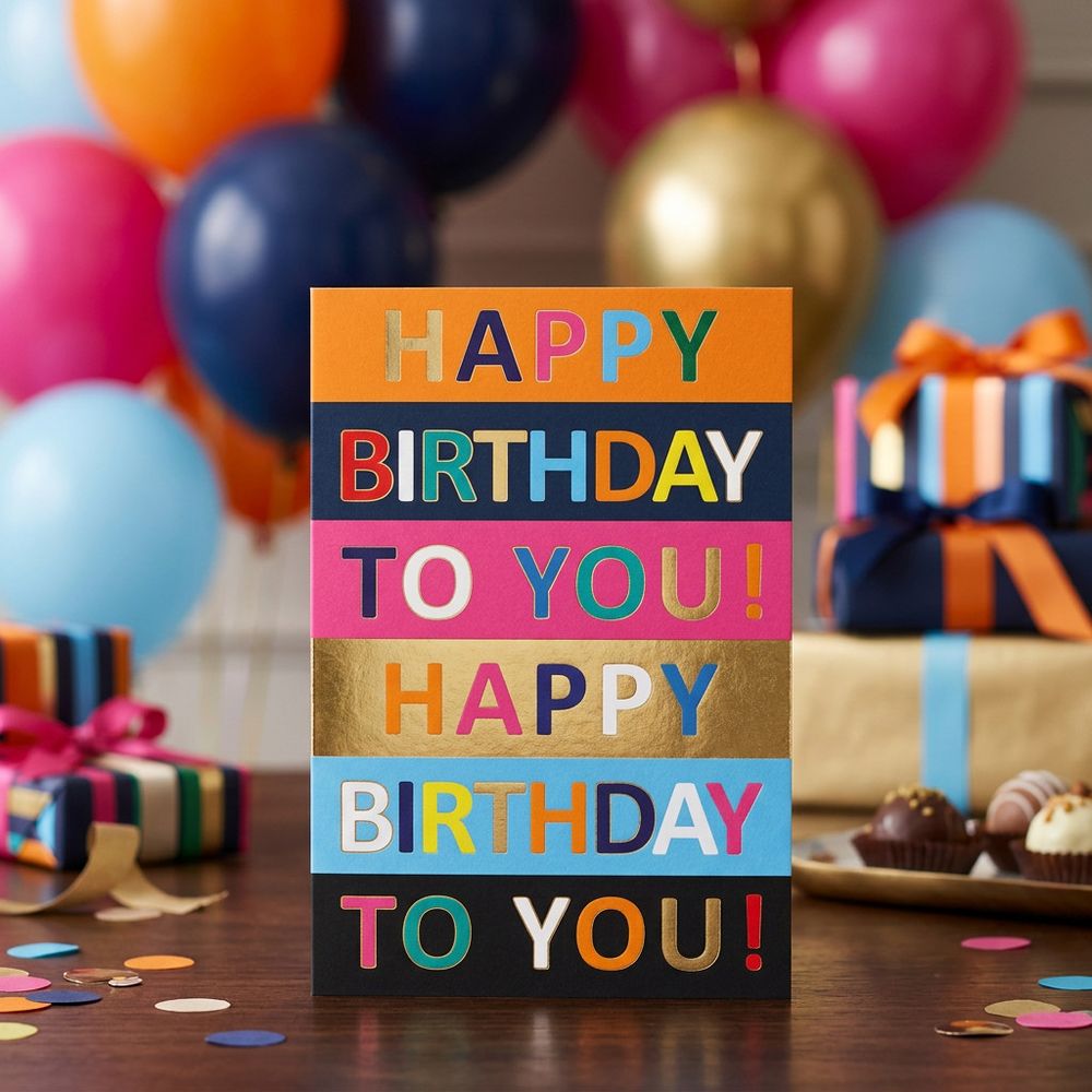 Tracks - Happy Birthday To You Card With Envelope