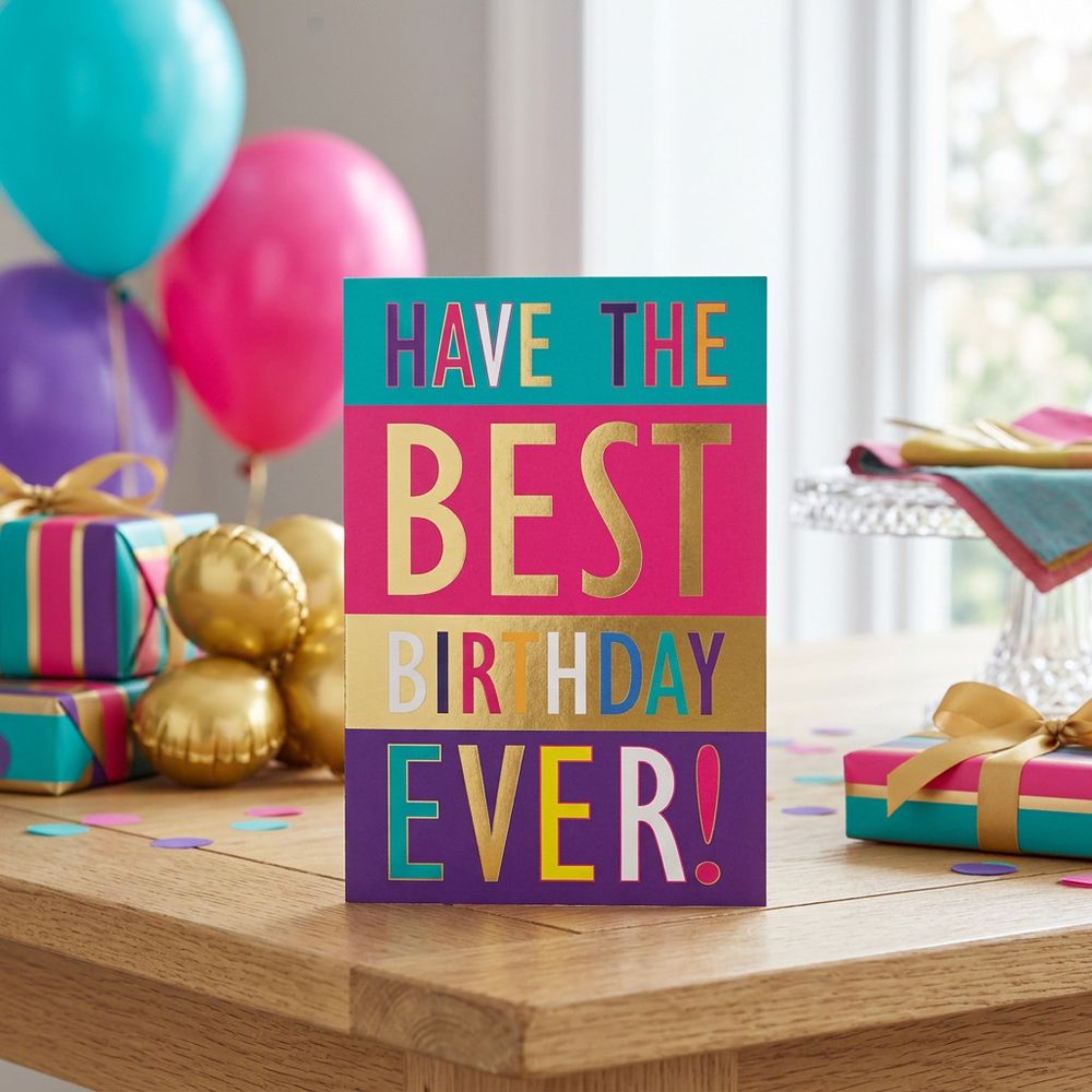 Tracks - Best Birthday Ever Design Card With Envelope