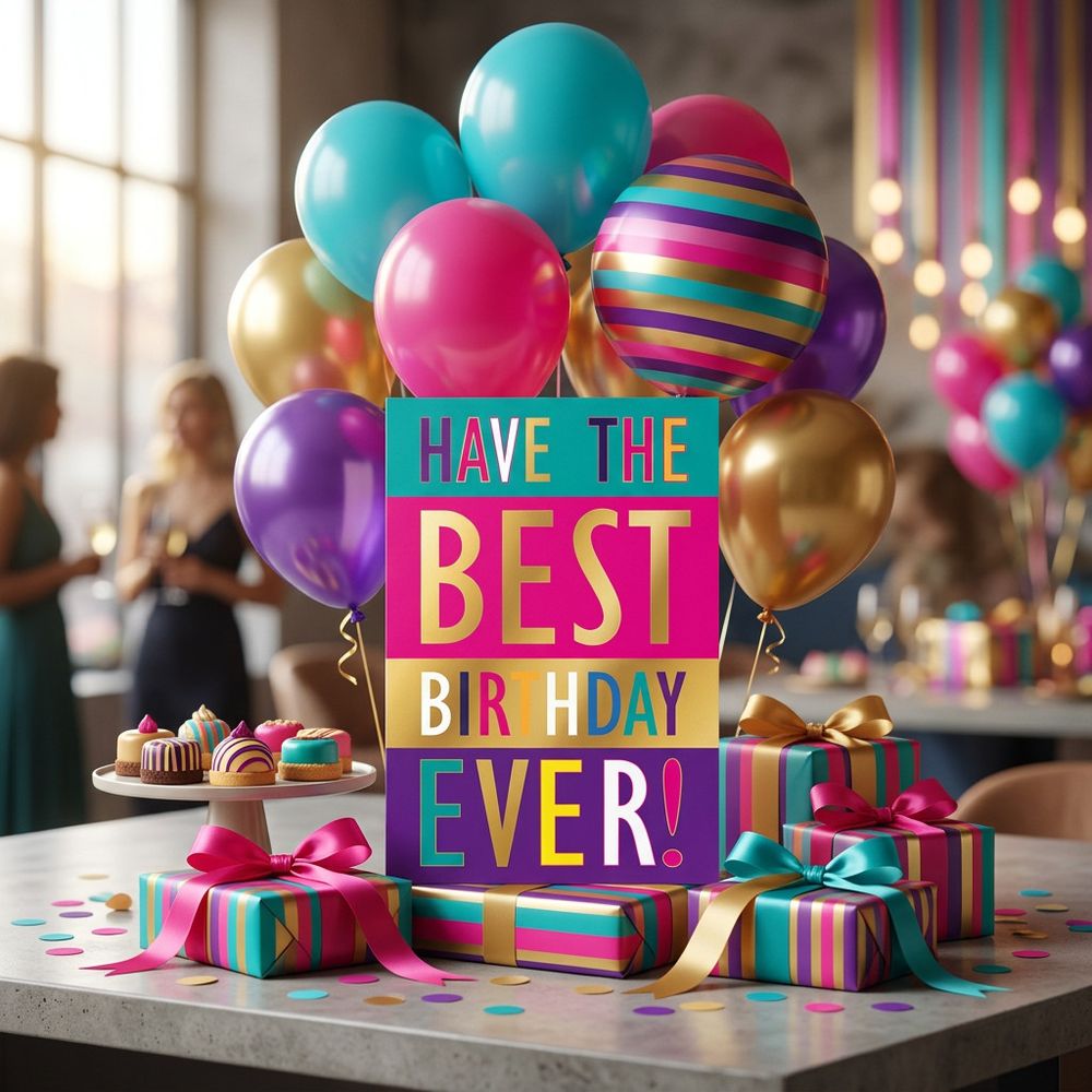 Tracks - Best Birthday Ever Design Card With Envelope