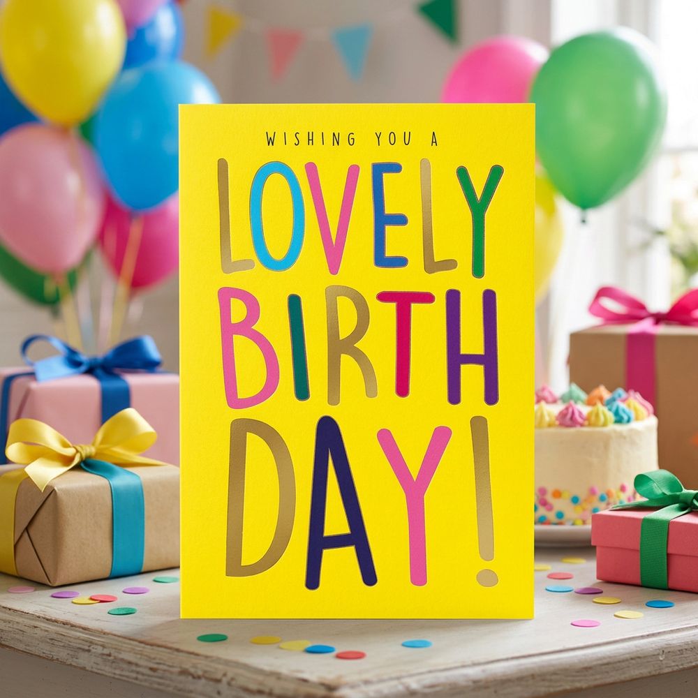 Tracks - Wishing You A Lovely Birthday Card With Envelope