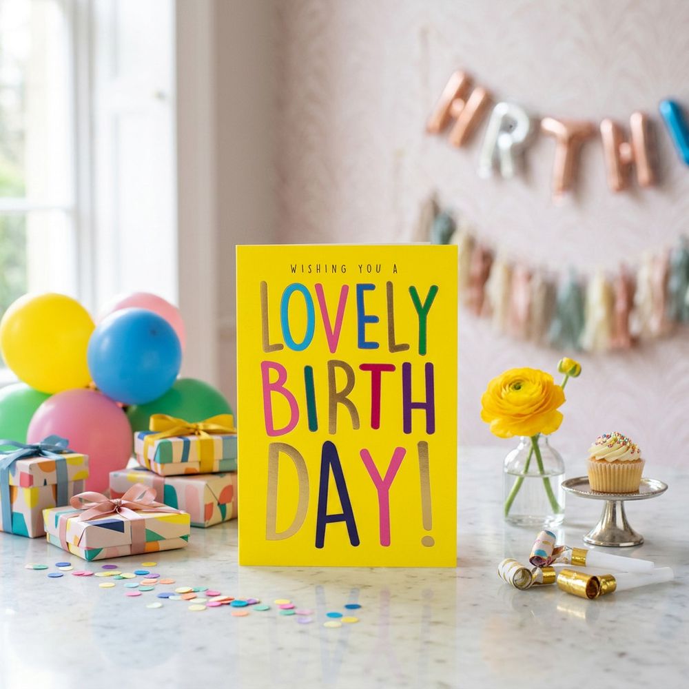 Tracks - Wishing You A Lovely Birthday Card With Envelope
