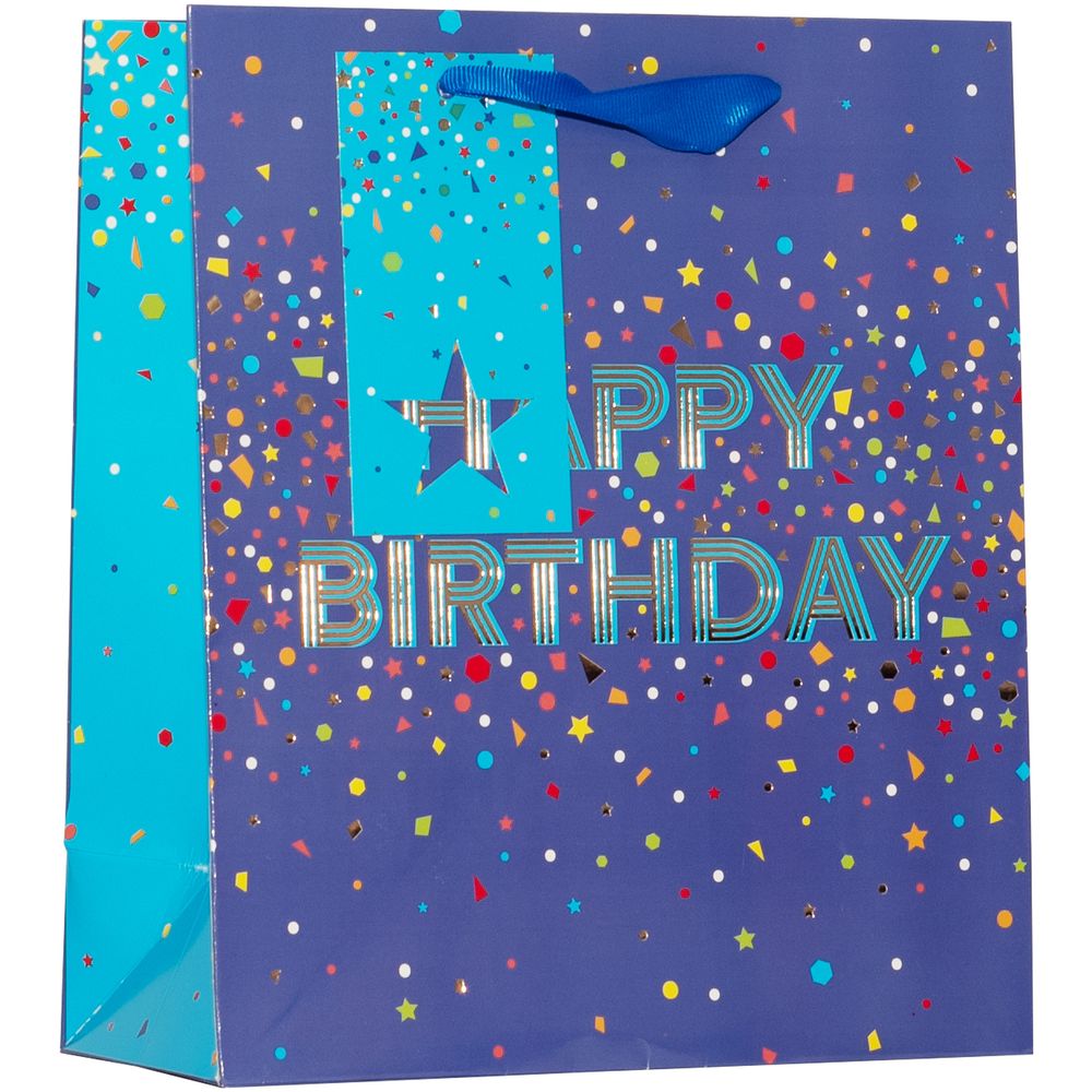 Partisan - Happy Birthday Gift Bag -Medium - Blue