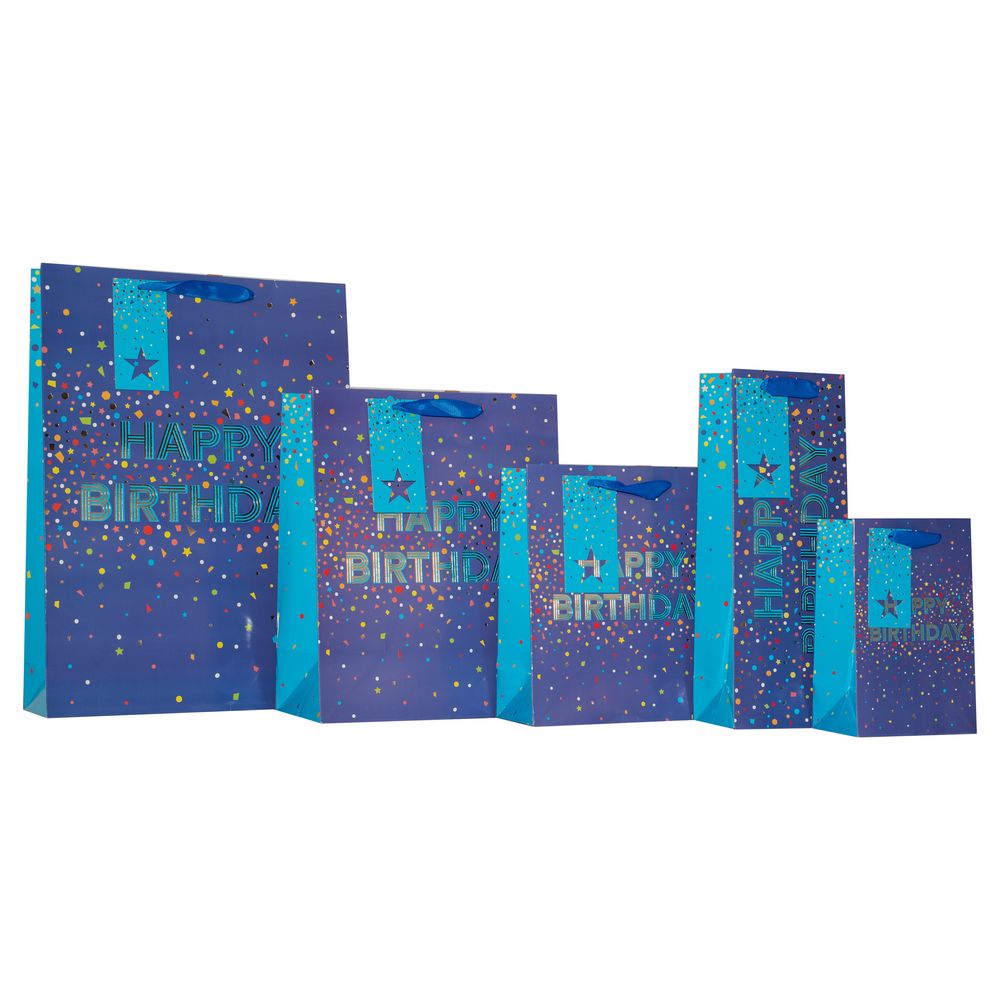 Partisan - Happy Birthday Gift Bag -Medium - Blue