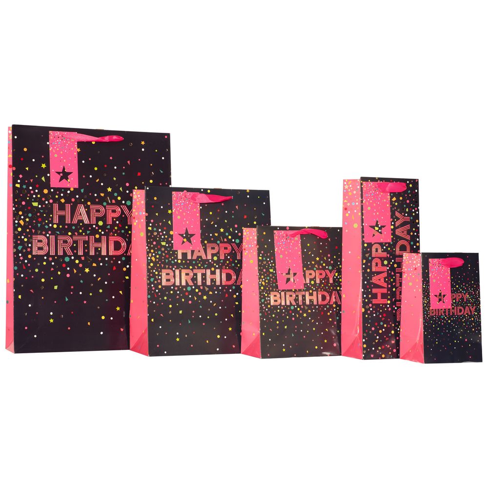 Partisan - Happy Birthday Gift Bag - Large - Pink