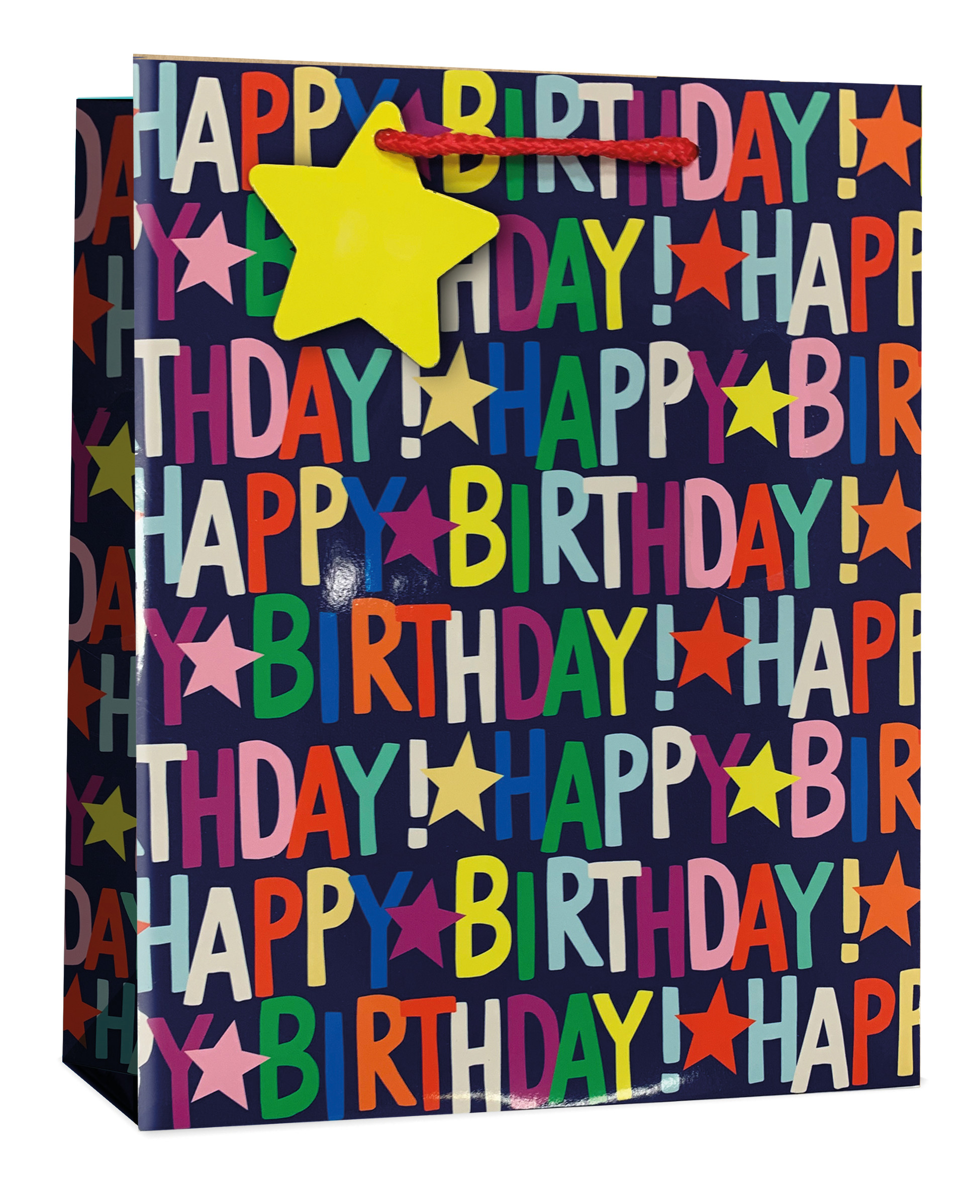 SimonElvin - Happy Birthday Color Letters Gift Bag - Large