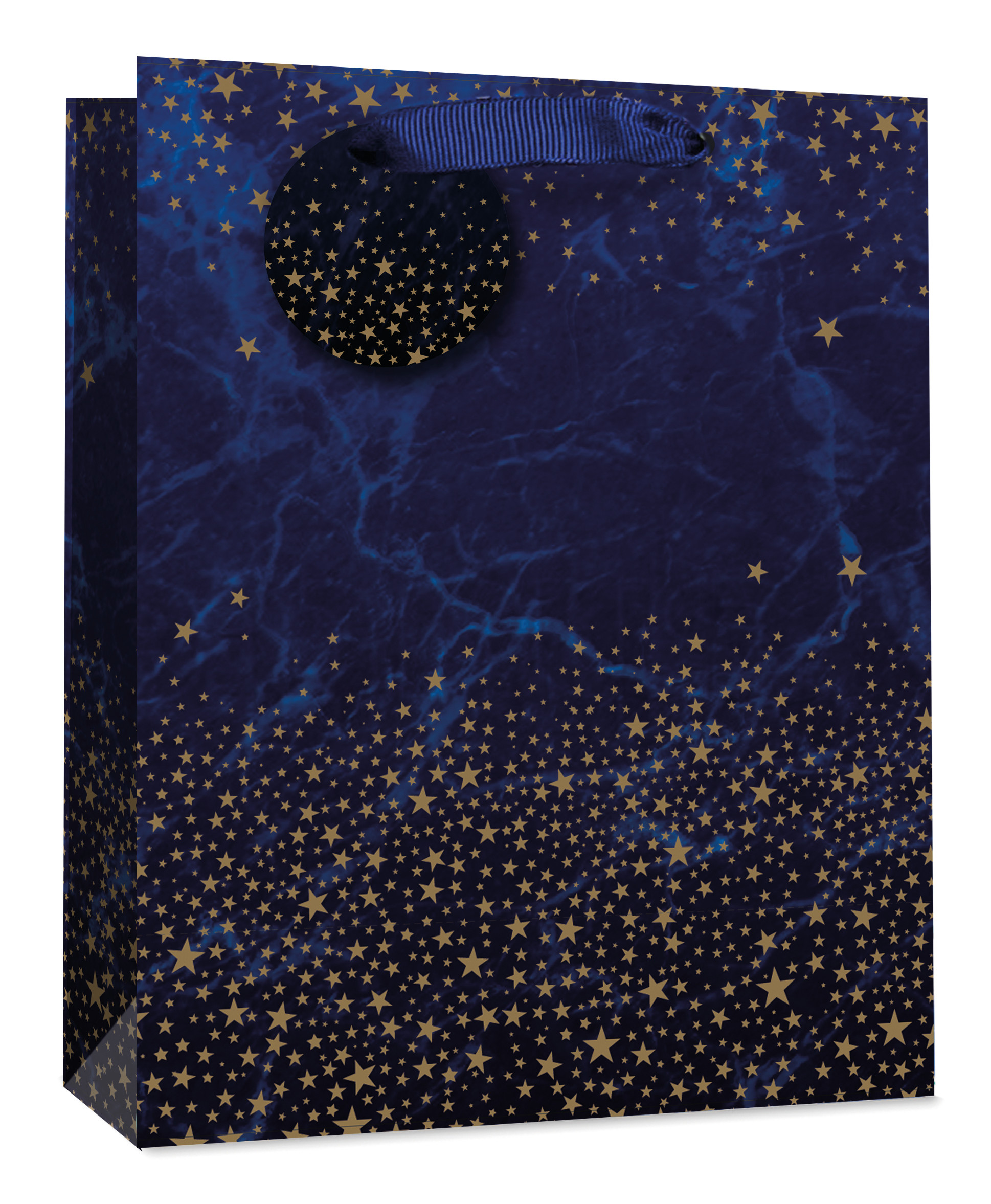 SimonElvin - Dark Blue With Golden Stars Gift Bag - Large