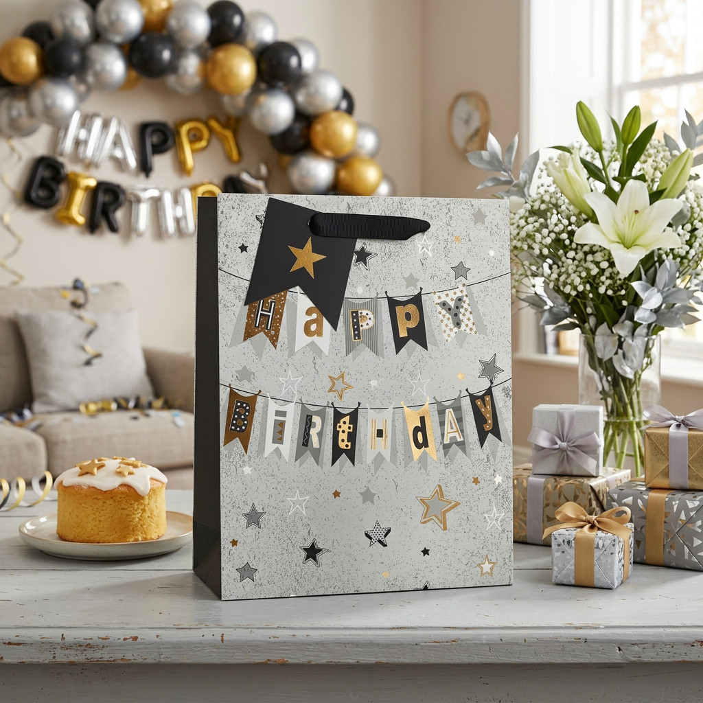 SimonElvin - Stars Happy Birthday Gift Bag - Large