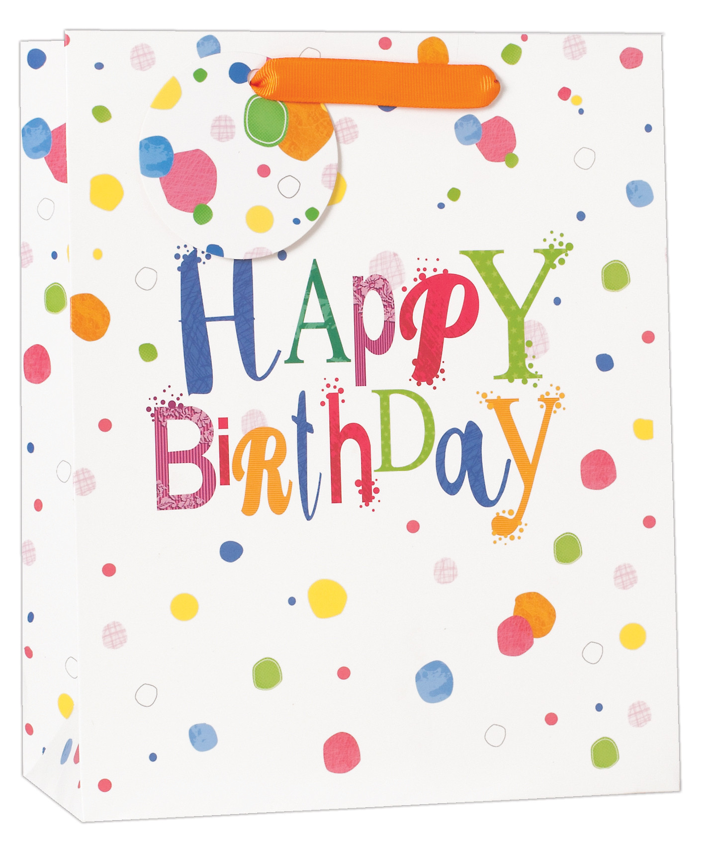 SimonElvin - Happy Birthday With Colour Dots Gift Bag - Large