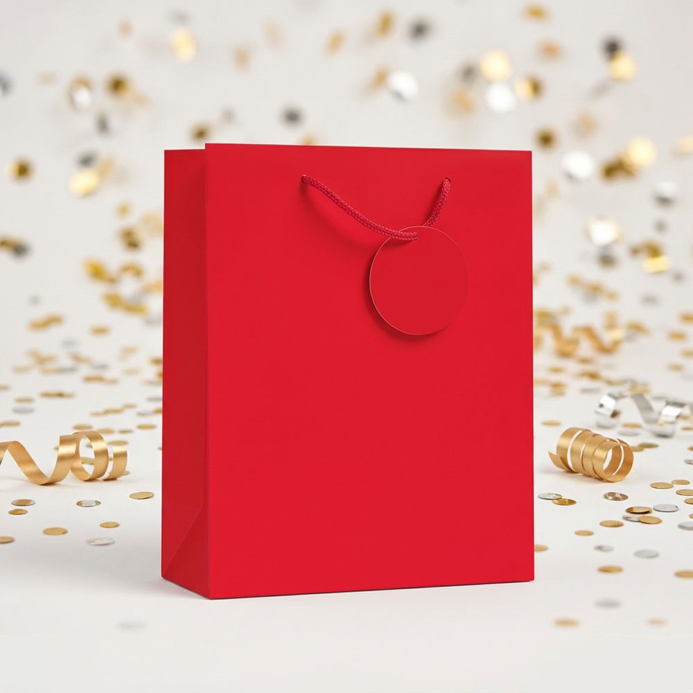 SimonElvin - Solid Gift Bag - Medium - Red