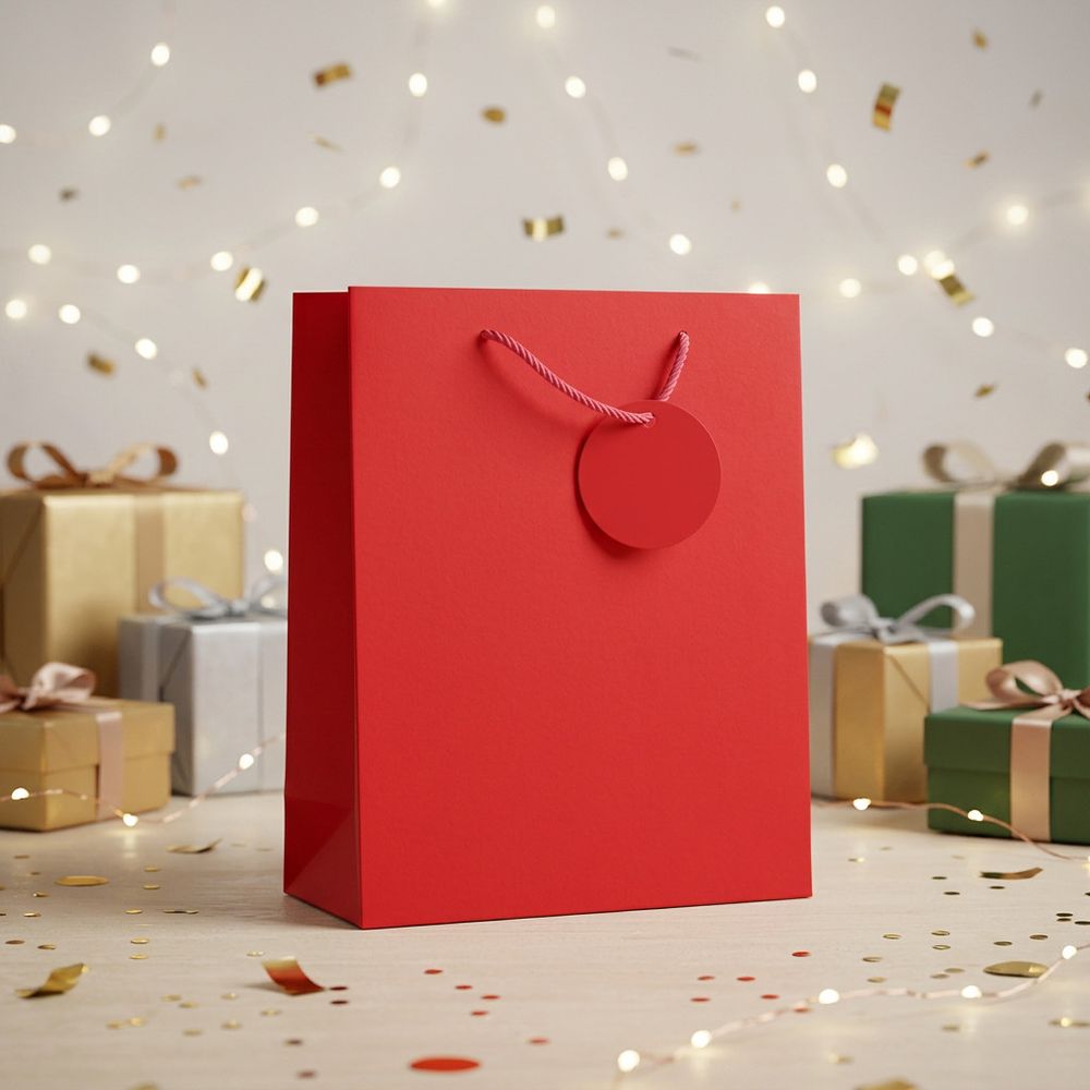 SimonElvin - Solid Gift Bag - Medium - Red