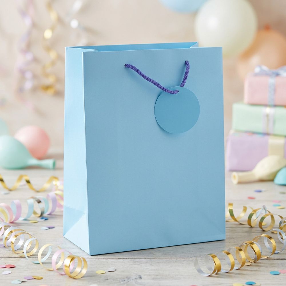 SimonElvin - Solid Gift Bag - Medium - Pale Blue