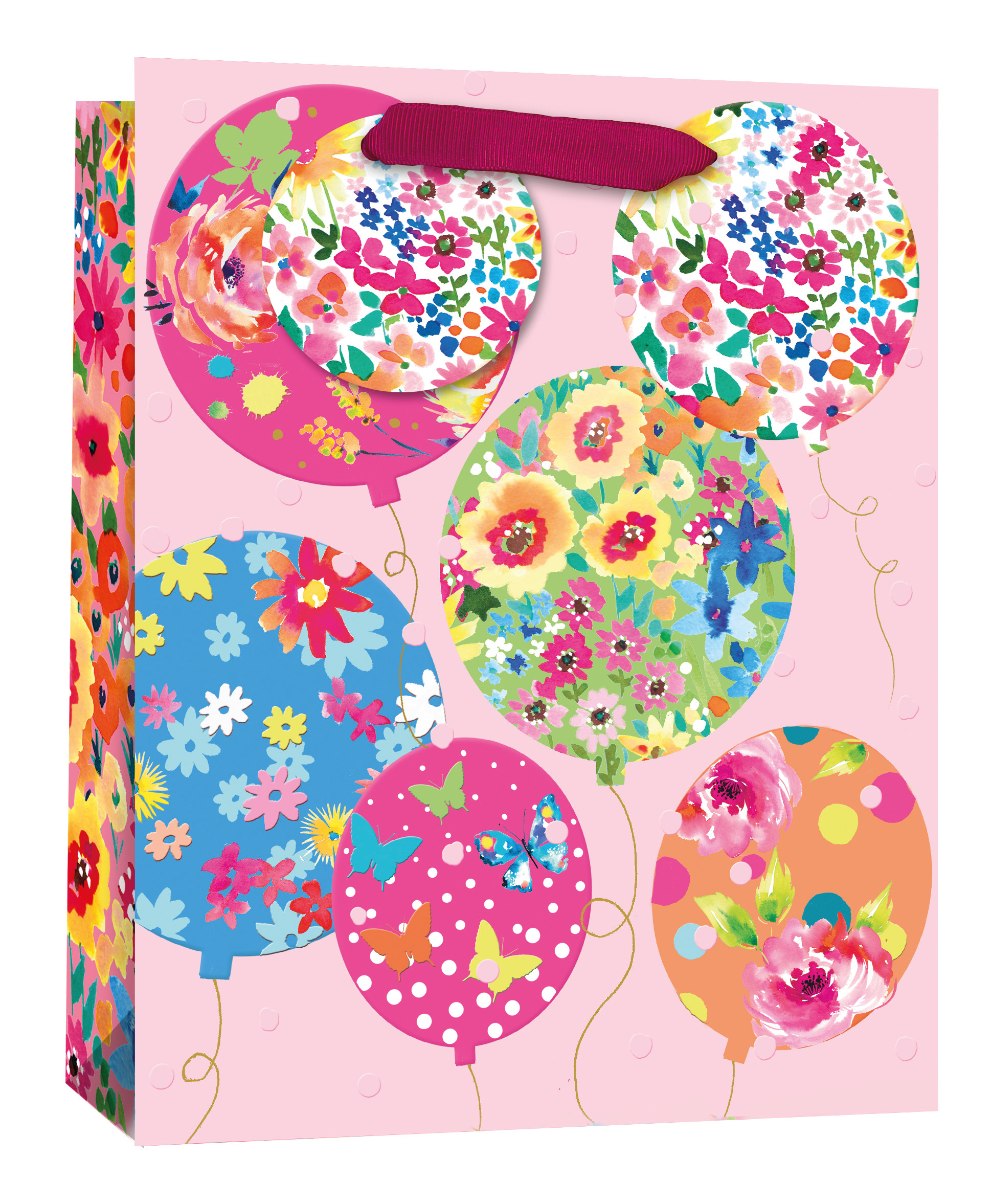 SimonElvin - Baloon With Flower And Butterfly Gift Bag - Medium