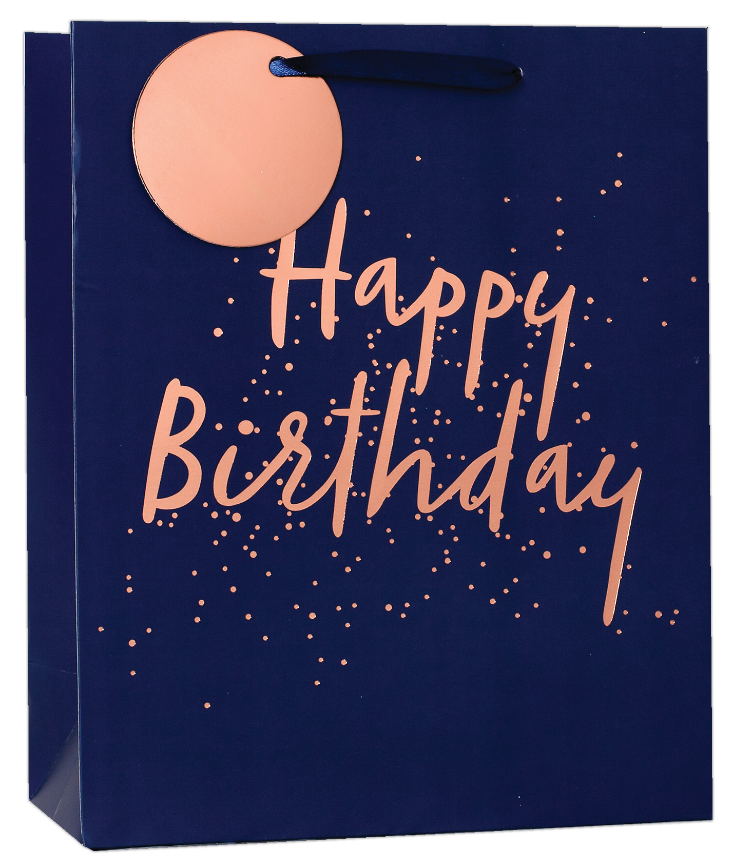 SimonElvin - Happy Birthday In Gold Dots Gift Bag - Medium