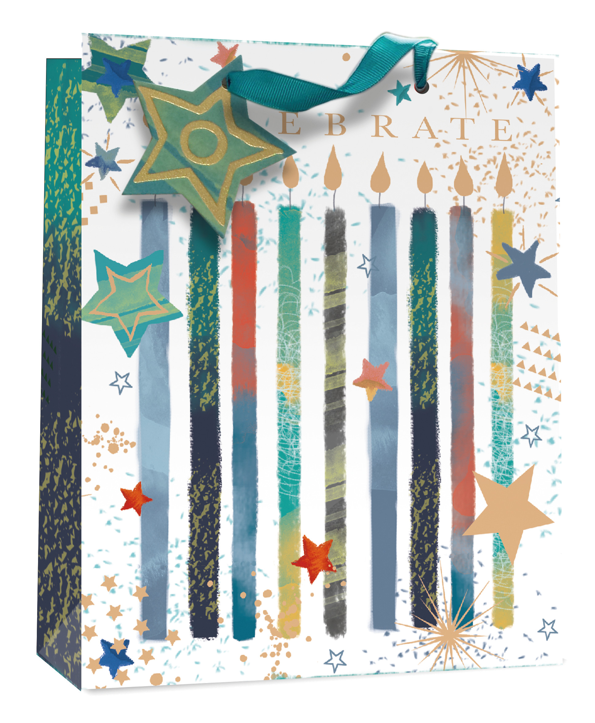 SimonElvin - Celebrate Candles And Star Gift Bag - Medium