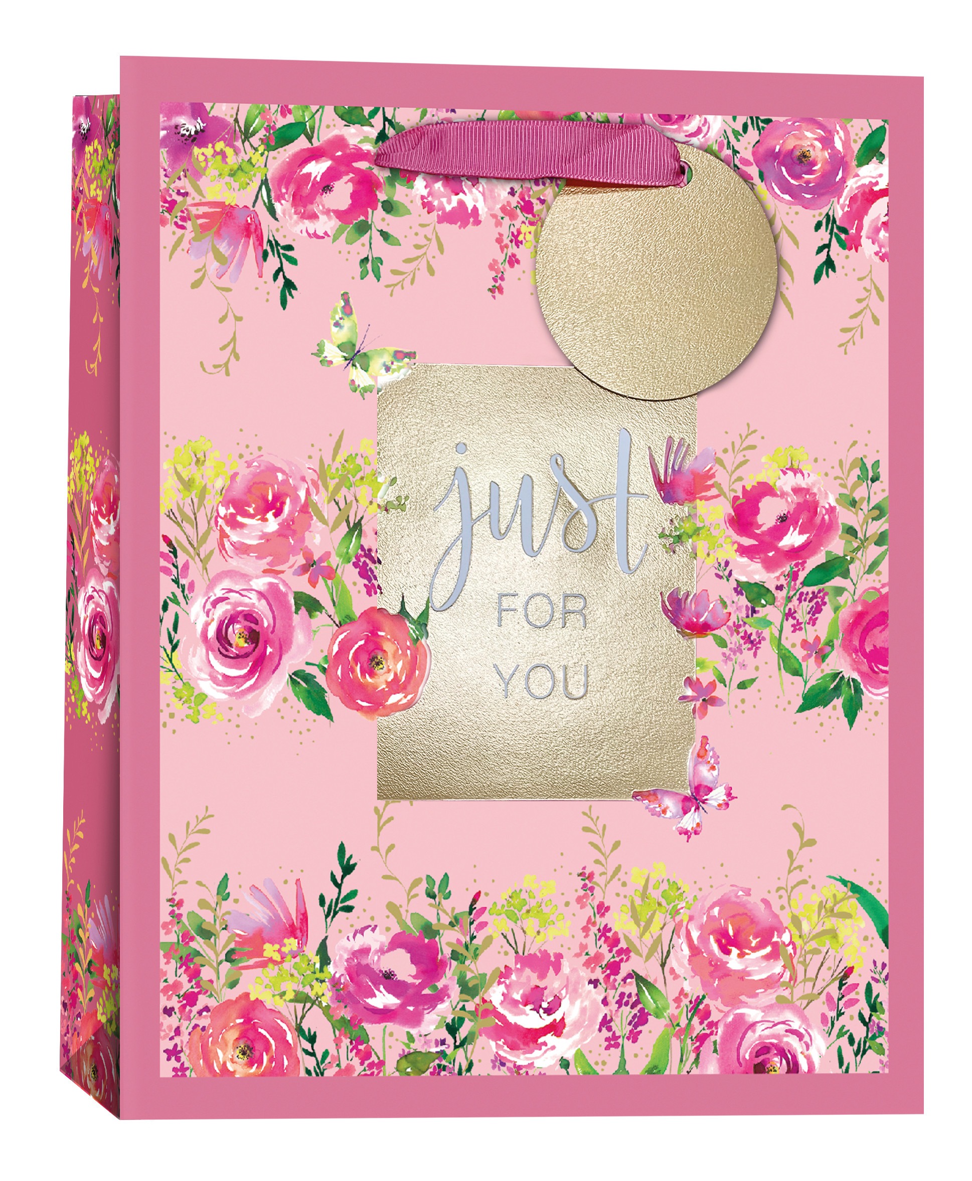 SimonElvin - Floral Just For You Gift Bag - Small - Pink