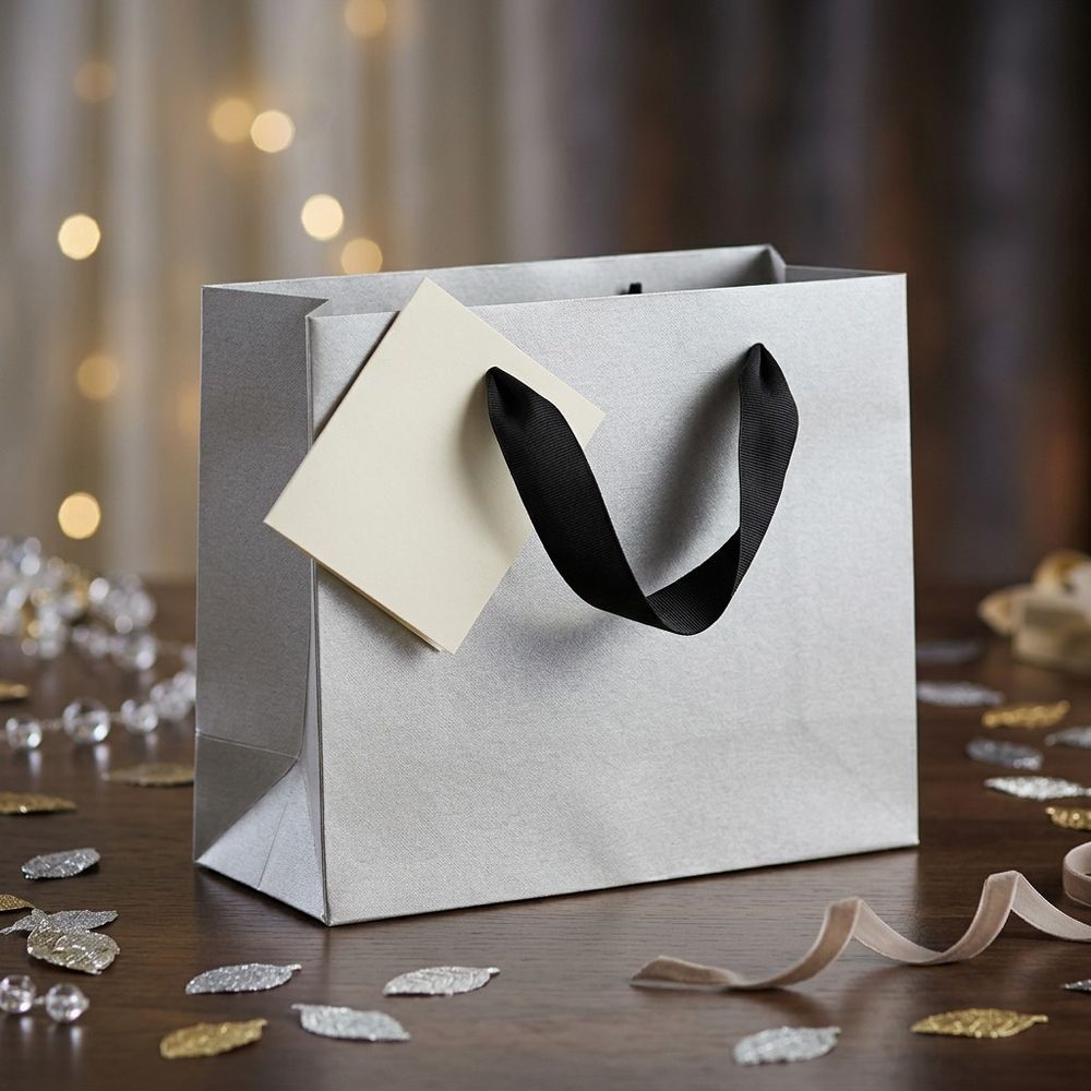 SimonElvin - Solid Gift Bag - Extra Small - Silver