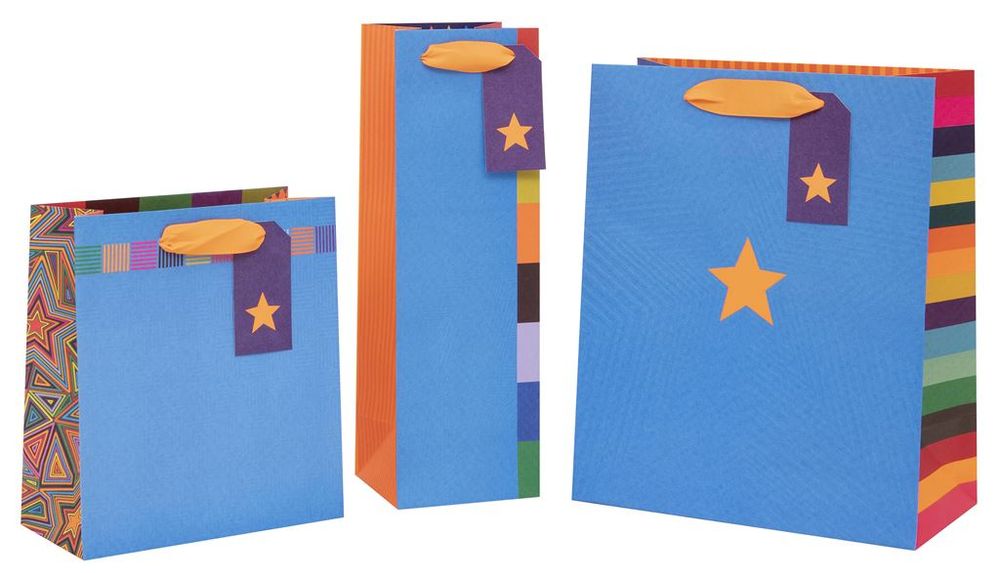 Glick - Premium Color Hub Party Gift Bag - Large - Blue