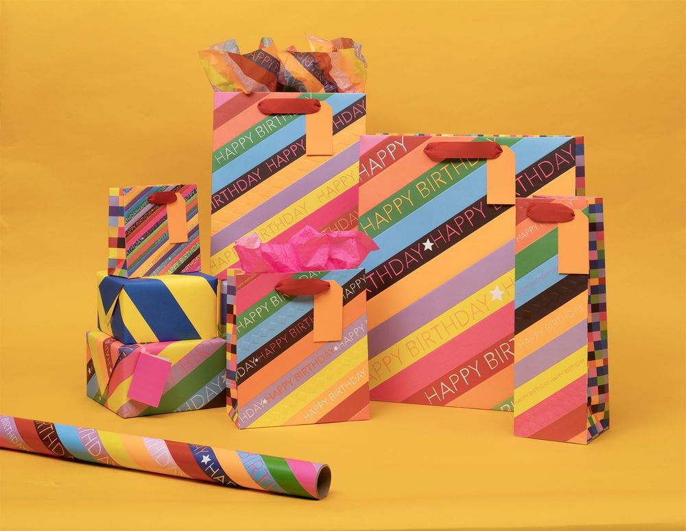 Glick - Slide Happy Birthday Design Gift Bag - Large