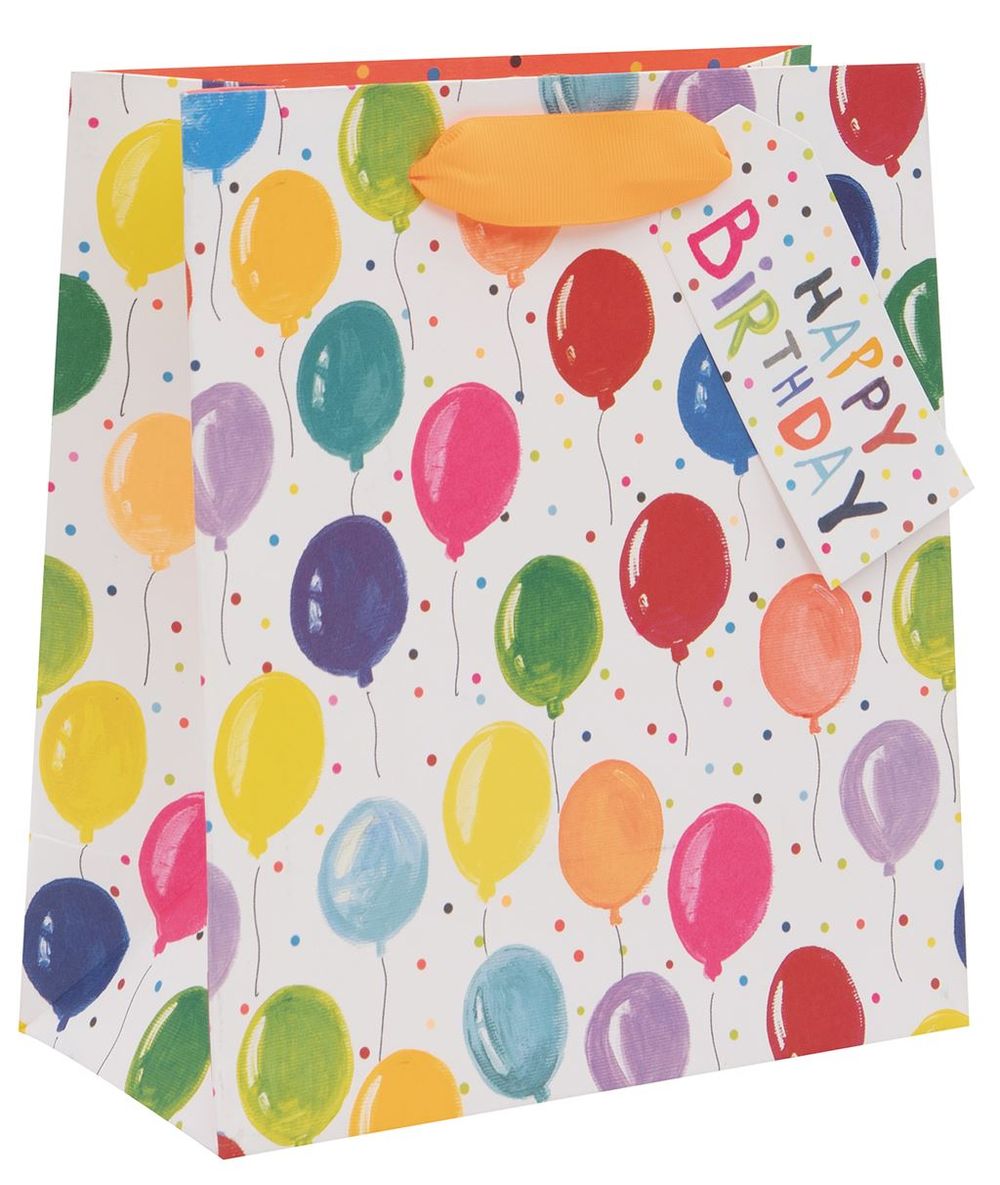 Glick - Neon Happy Balloon Gift Bag - Medium