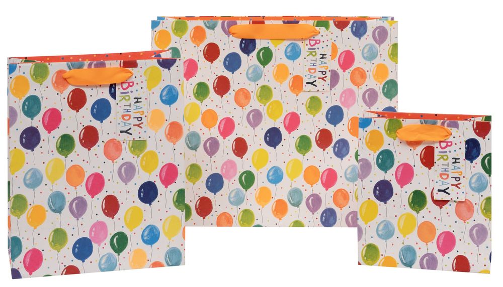 Glick - Neon Happy Balloon Gift Bag - Medium