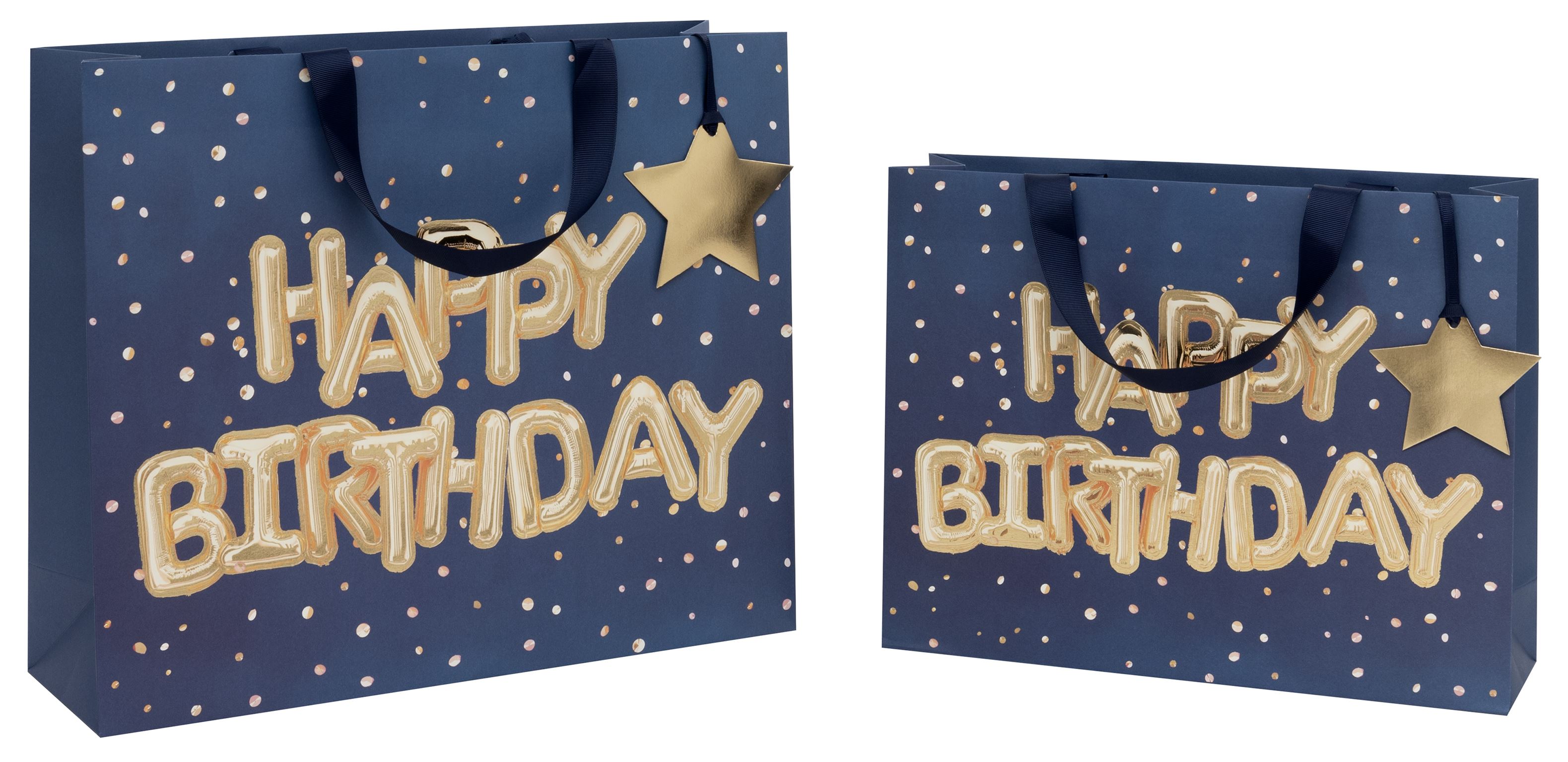 Glick - Happy Birthday Landscape Gift Bag - Extra Large - Blue